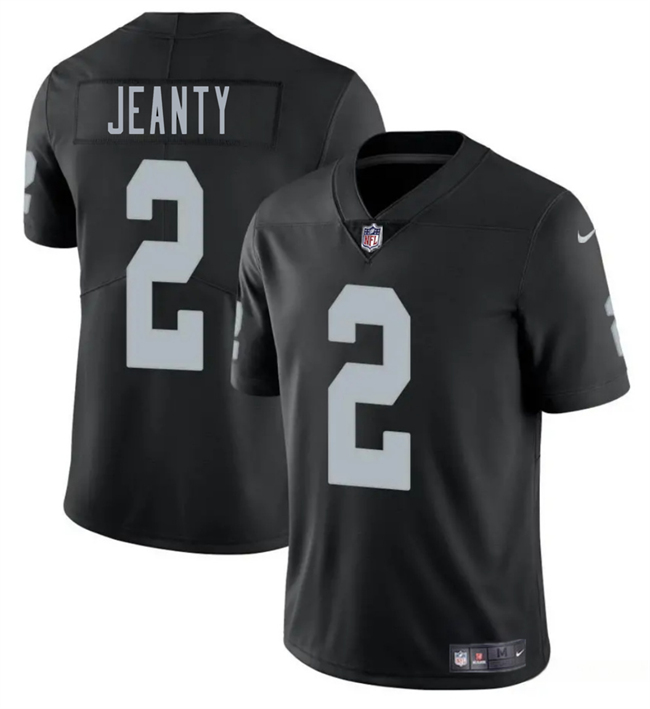 Youth Las Vegas Raiders #2 Ashton Jeanty Black 2025 Draft Vapor Untouchable Limited Stitched Football Jersey